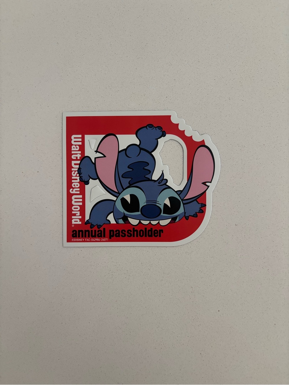 Disney World Stitch Magnet in Red, Blue, Pink
